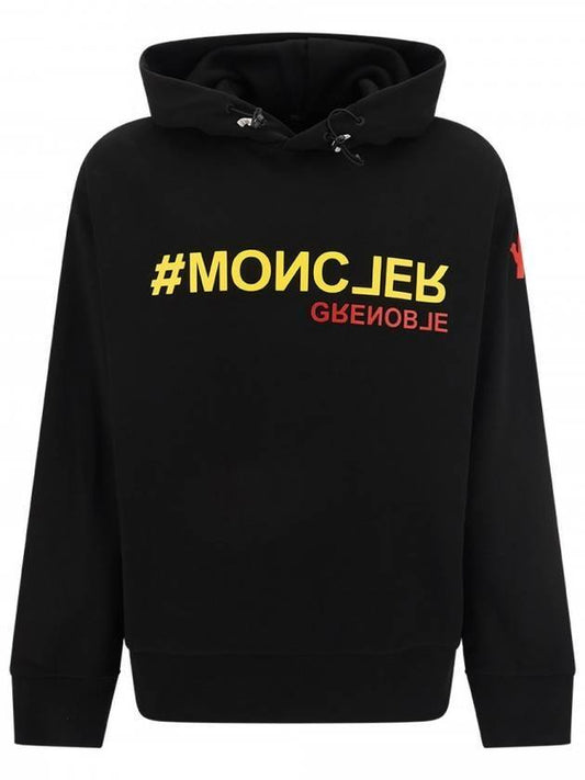 Grenoble Logo Hood Black - MONCLER - BALAAN 1