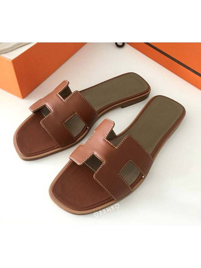 Oran slippers gold - HERMES - BALAAN 2