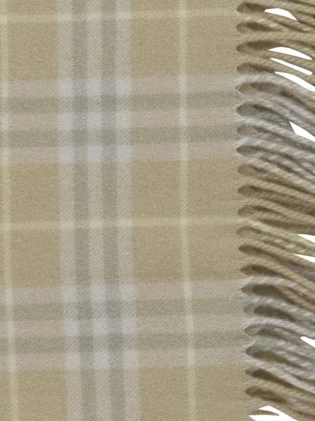 Vintage Check Cashmere Fringe Scarf Beige - BURBERRY - BALAAN 3