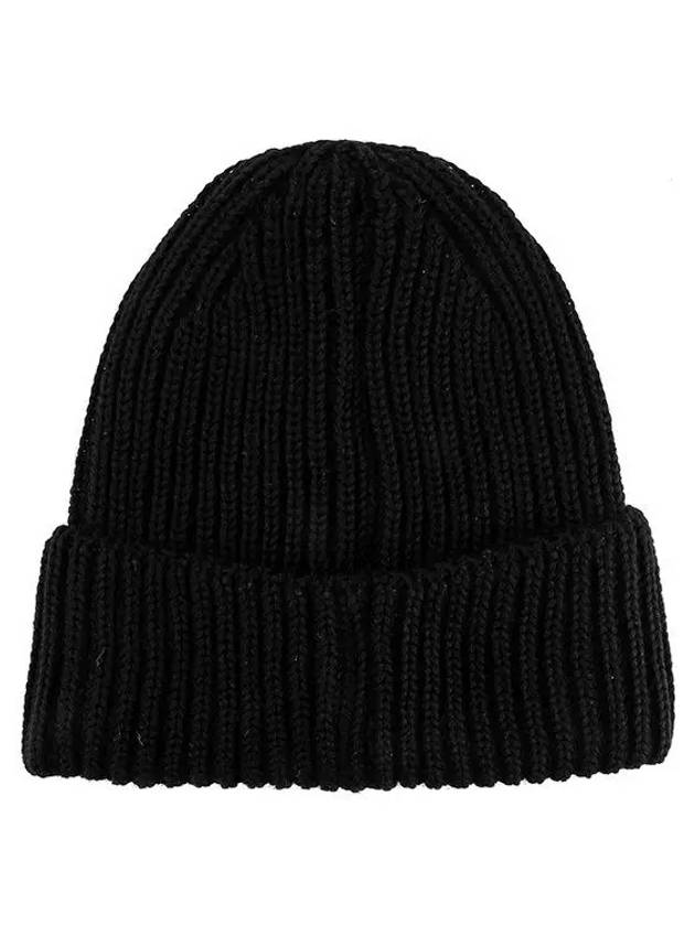 Extra Fine Merino Wool Goggle Beanie Black - CP COMPANY - BALAAN 3