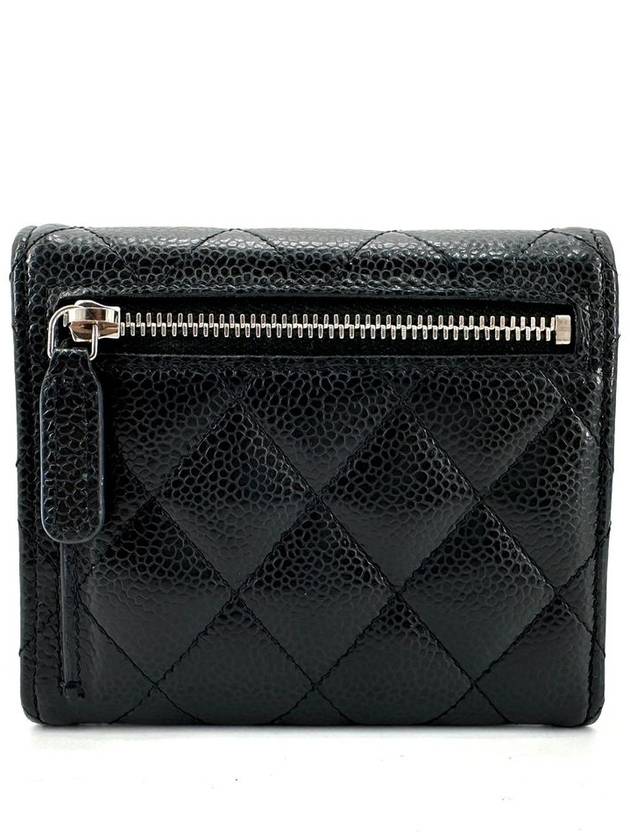 Caviar silver flap bi fold wallet - CHANEL - BALAAN 5