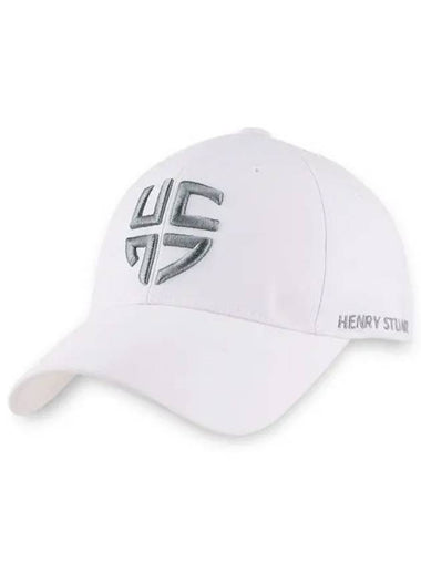 Initial embroidery golf hat ball cap white - HENRY STUART - BALAAN 1