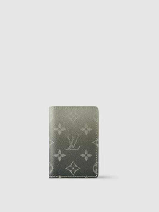 Pocket Organizer Khaki Green Monogram Gradient Card Wallet M11549 - LOUIS VUITTON - BALAAN 1