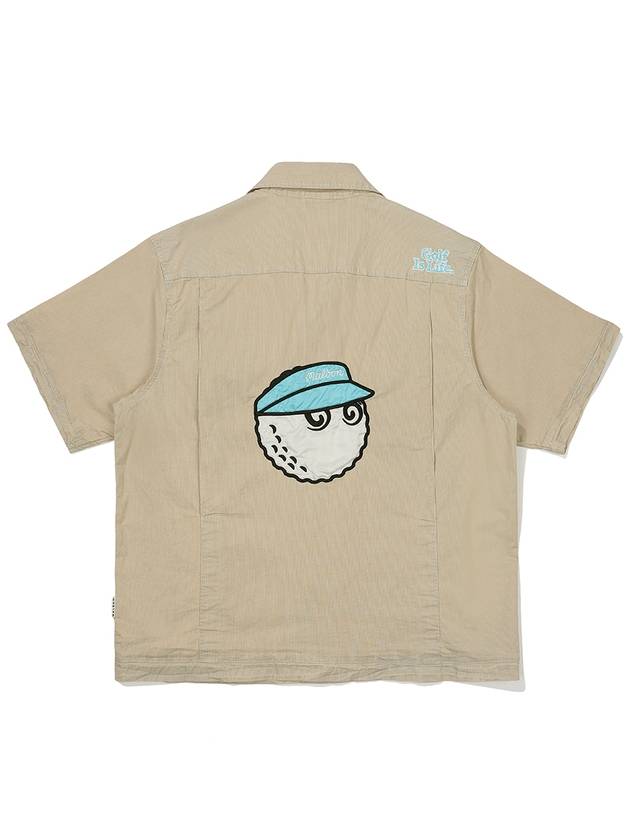 Striped Bucket Shirt BEIGE MAN - MALBON GOLF - BALAAN 2