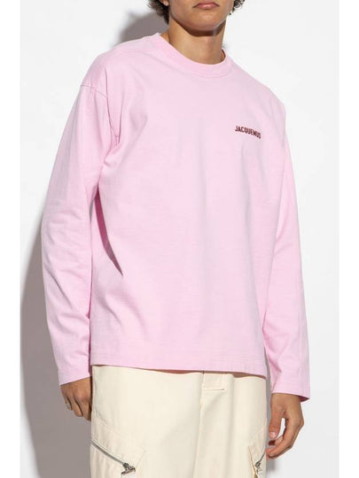 Le Pavane Manches Longues Jam Logo Print Long Sleeve T-Shirt Pink - JACQUEMUS - BALAAN 2