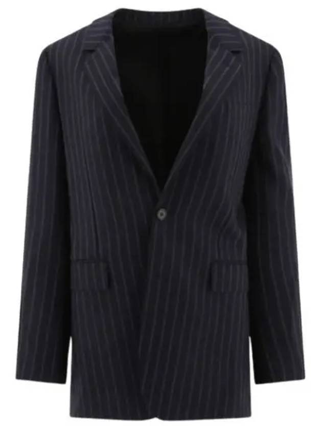 Tammy Striped Wool Blazer Jacket Navy - CELINE - BALAAN 2