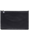 Rockstud Clutch Bag Black - VALENTINO - BALAAN 1