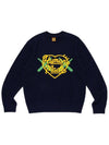 x Cows Collaboration Navy Knit Sweater XX26CS004NY - HUMAN MADE - BALAAN 1