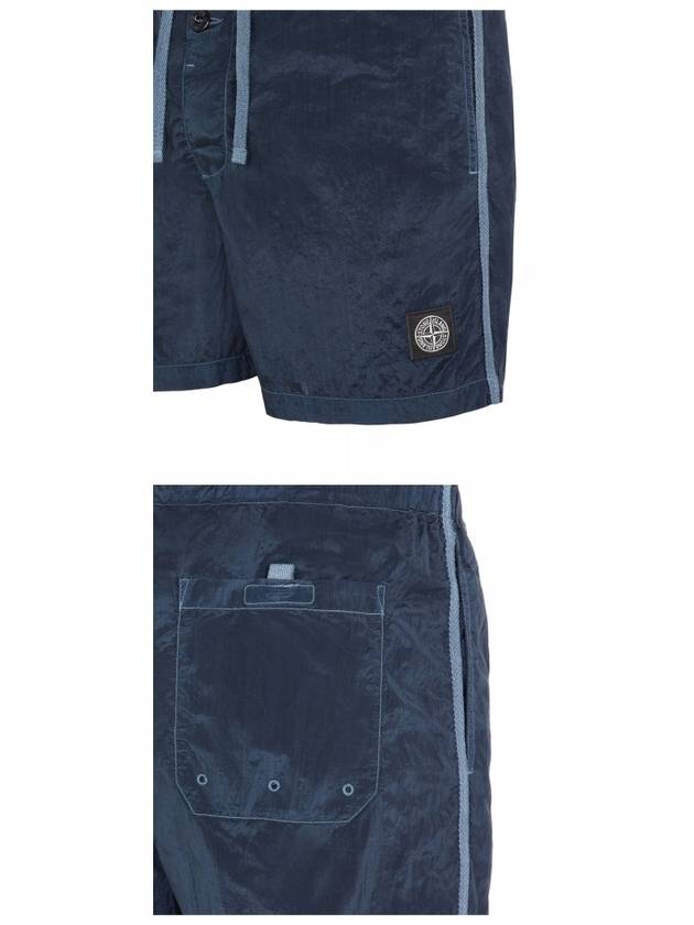 Men's Nylon Metal Swim Shorts Navy - STONE ISLAND - BALAAN 6