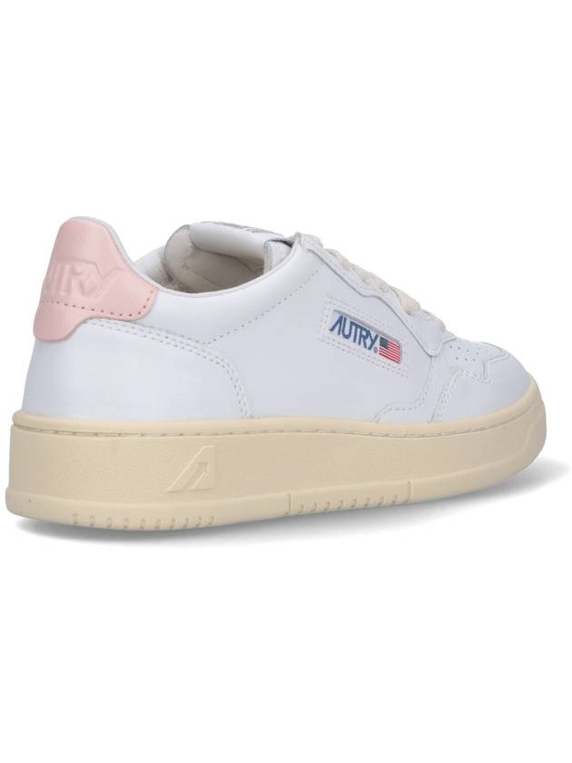 Medalist Pink Tab Leather Low Top Sneakers White - AUTRY - BALAAN 5