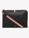 RWB Strap Medium Folio Clutch Black - THOM BROWNE - BALAAN 4