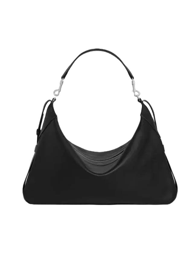 Large Strap Romi Sapuru Calfskin Shoulder Bag Black - CELINE - BALAAN 1