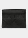 Checked Leather Card Wallet Black - BURBERRY - BALAAN 4