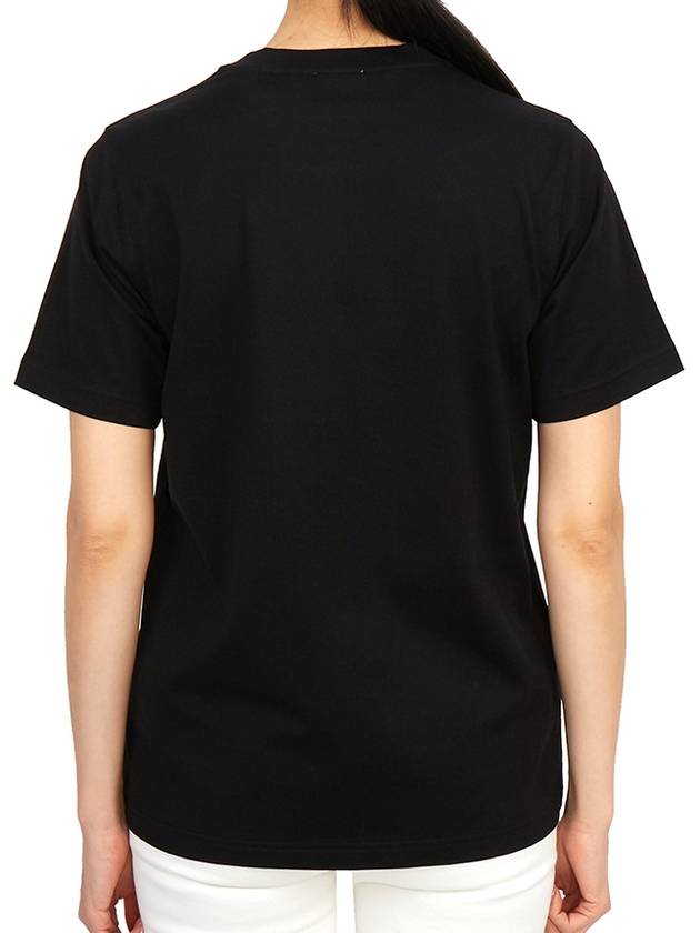 Logo Print Cotton Short Sleeve T-Shirt Black - BURBERRY - BALAAN 5