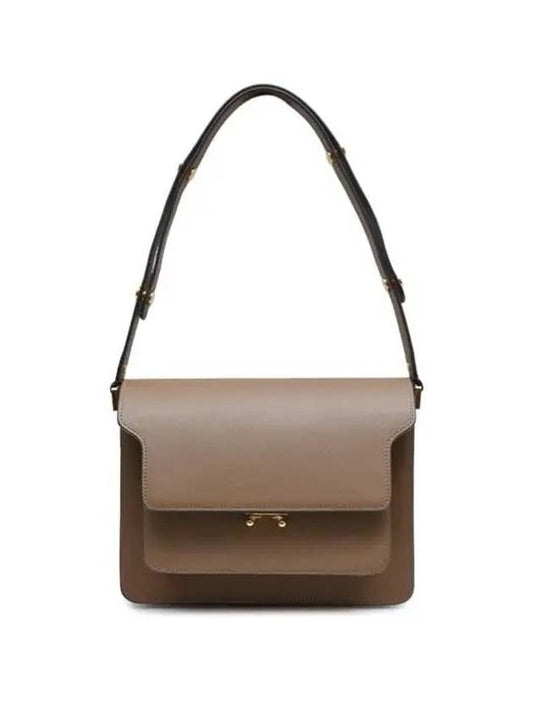 Saffiano Trunk Medium Shoulder Bag Brown - MARNI - BALAAN 2