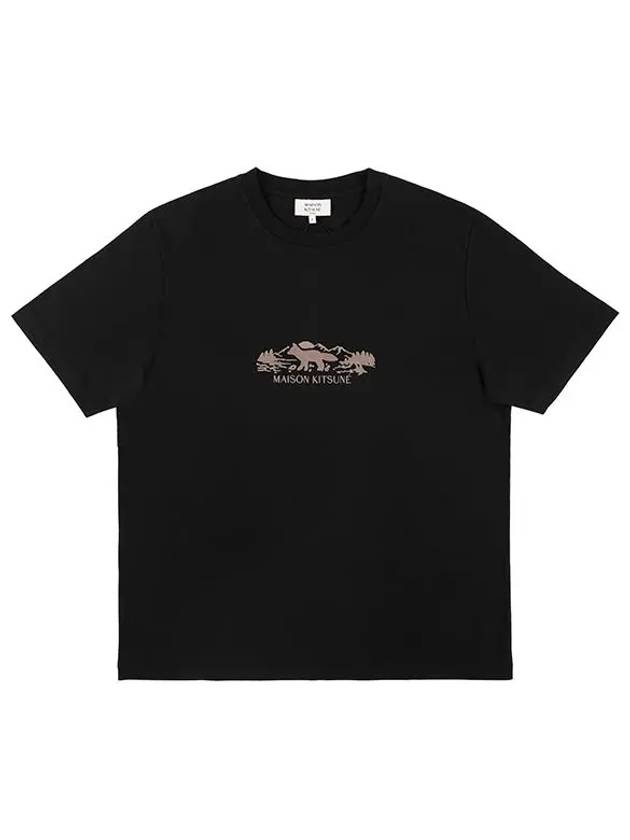 Outdoor Profile Fox Short Sleeve T-Shirt Black - MAISON KITSUNE - BALAAN 6