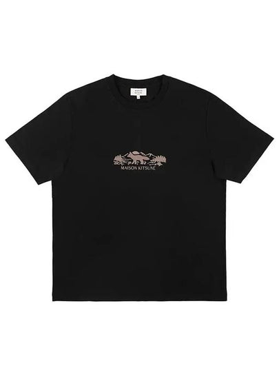 Outdoor Profile Fox Short Sleeve T-Shirt Black - MAISON KITSUNE - BALAAN 2