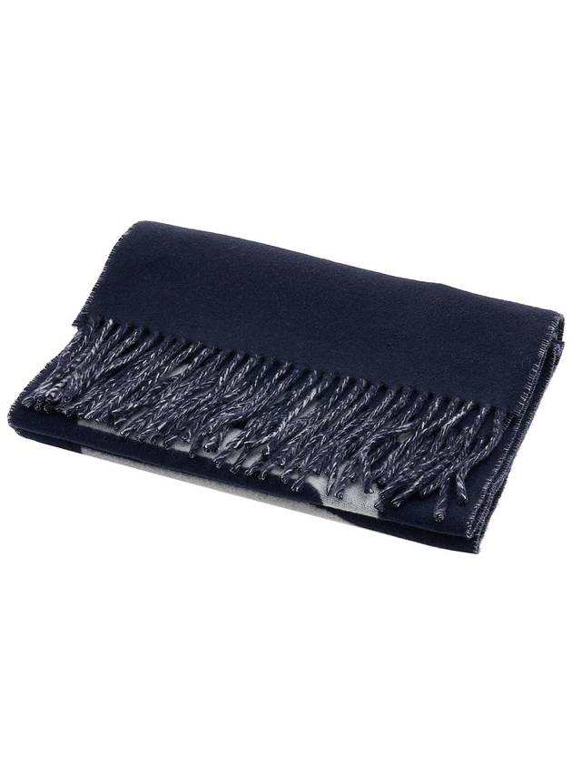 Lecharpe Fringe Logo Virgin Wool Muffler Navy - JACQUEMUS - BALAAN 3