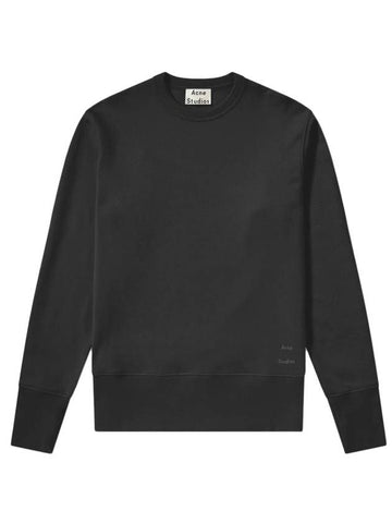 Logo Print Crew Neck Sweatshirt Black - ACNE STUDIOS - BALAAN 1