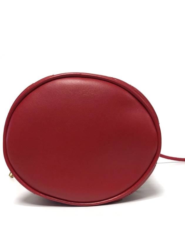 GG Marmont Gold Chain Mini Bucket Bag Red - GUCCI - BALAAN 7