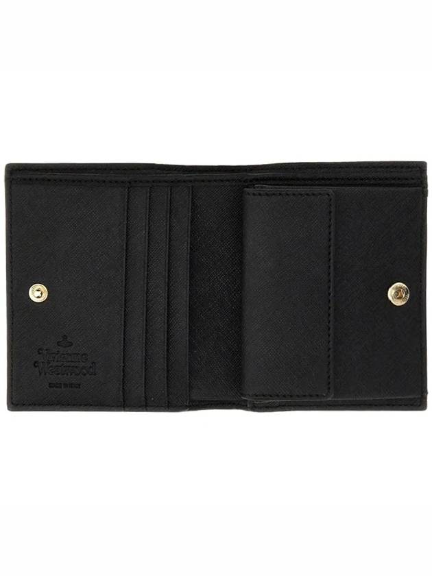 Vivienne Westwood Saffiano Biogreen Billfold Black - VIVIENNE WESTWOOD - BALAAN 5