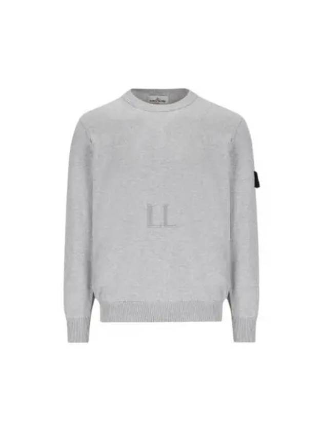 Crewneck Soft Cotton Knit Top Charcoal - STONE ISLAND - BALAAN 2