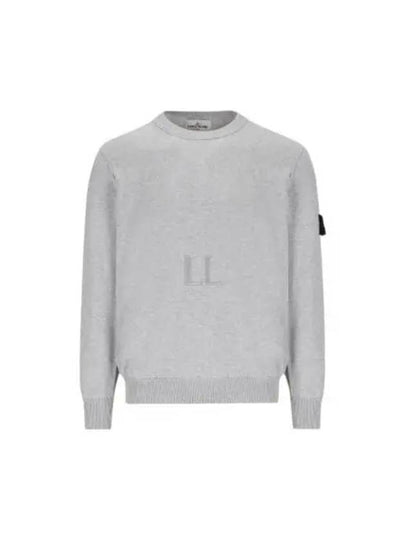 Crewneck Soft Cotton Knit Top Charcoal - STONE ISLAND - BALAAN 2