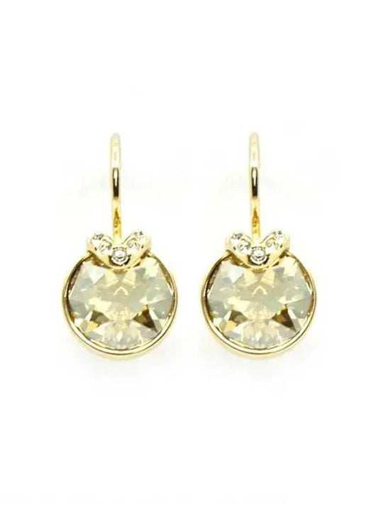 Bella V Drop Earrings Gold - SWAROVSKI - BALAAN 2