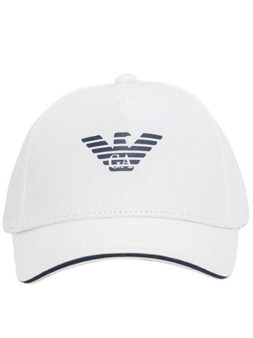 Logo Ball Cap White - EMPORIO ARMANI - BALAAN.