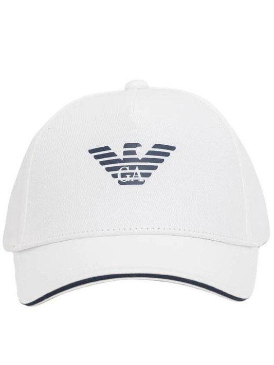 Logo Ball Cap White - EMPORIO ARMANI - BALAAN.