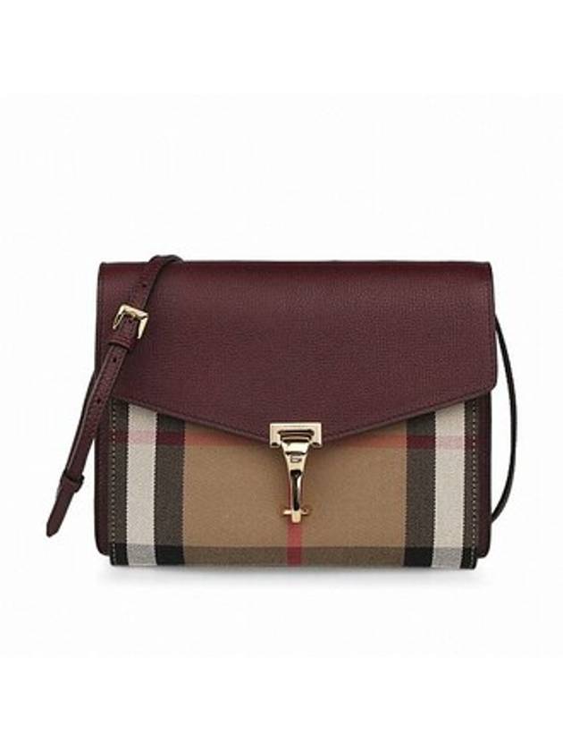 House Check Macken Cross Bag Mahogany Red - BURBERRY - BALAAN 1