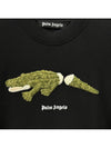 Men's Croco Print Sweatshirt Black - PALM ANGELS - BALAAN 4