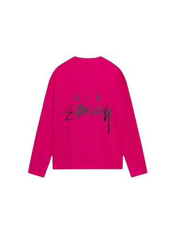 Logo Print Long Sleeve T-Shirt Fireberry - NIKE - BALAAN 1