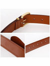 Metal Buckle Logo Leather Belt Brown - MIU MIU - BALAAN 5