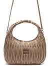 Wander Materasse Nappa Leather Shoulder Bag Sand Beige - MIU MIU - BALAAN 3