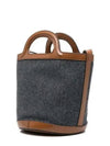 Women's felt logo mini bucket bag dark gray mocha bag SCMP0056Q4P4915ZO2 53 - MARNI - BALAAN 2