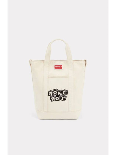 Boke Boy Cotton Tote Bag Ivory - KENZO - BALAAN 1