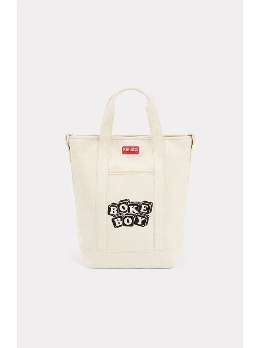 Boke Boy Cotton Tote Bag Ivory - KENZO - BALAAN 1