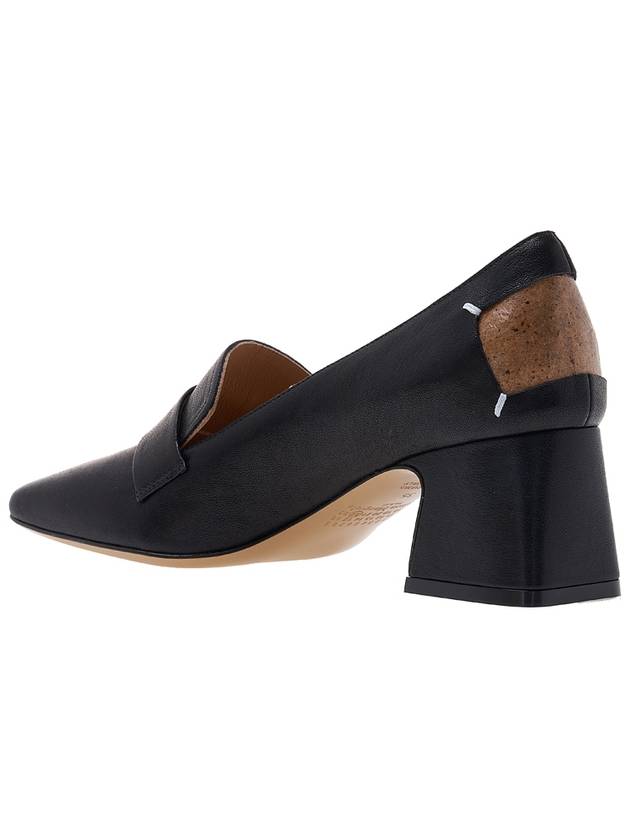 4 Stitch Square Toe Pumps Black - MAISON MARGIELA - BALAAN.