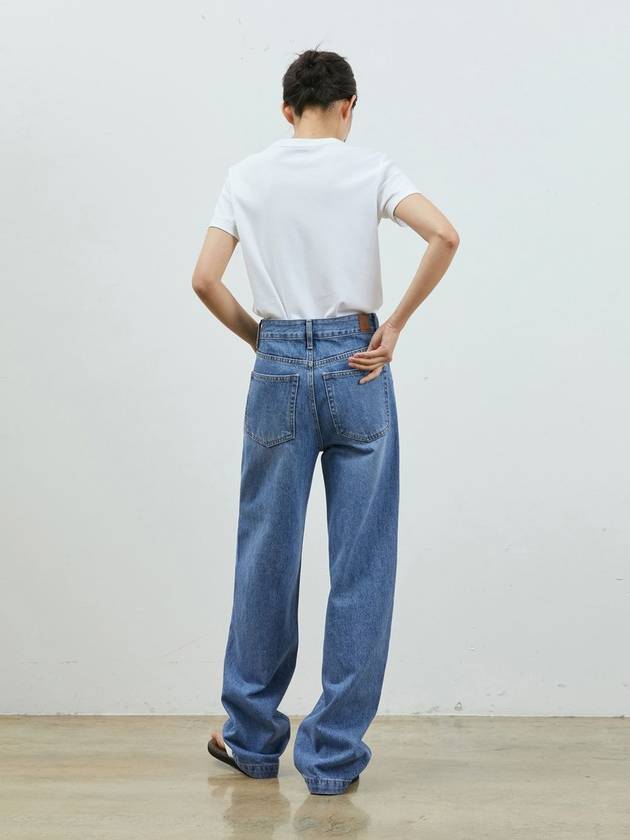 Denim Basic Semi Wide Long Pants Indigo - RYUL+WAI: - BALAAN 3