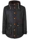 Game Waxed Cotton Hooded Jacket Olive - BARBOUR - BALAAN 1