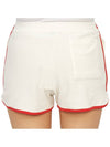 Women's Embroidered Logo Cotton Shorts White - SPORTY & RICH - BALAAN 8