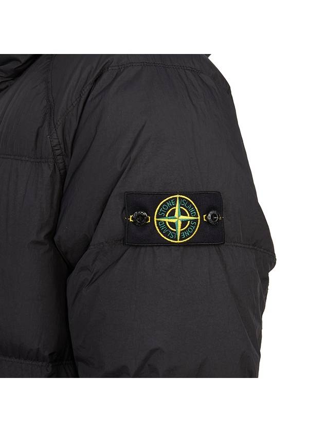 Men's Wappen Patch Crinkle Wraps Long Padding Black - STONE ISLAND - BALAAN 9