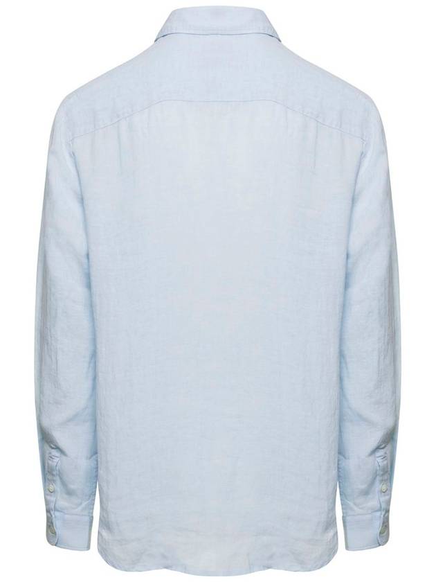 Cassel Linen Long Sleeve Shirt Light Blue - A.P.C. - BALAAN 3