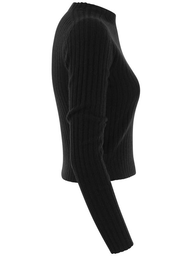 LULU - Ribbed cropped cashmere knitwear - VANISE - BALAAN 3