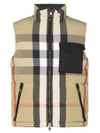 Reversible Check Pocket Embroidered Nylon Vest Beige - BURBERRY - BALAAN 2