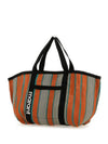 Warden Striped Tote Bag Orange - ISABEL MARANT - BALAAN 3