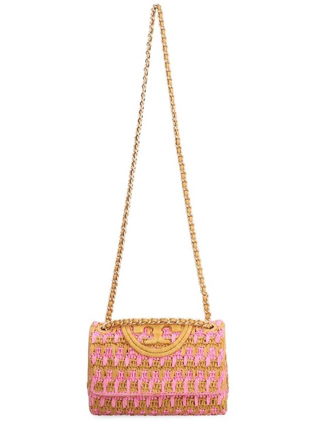 Tory Burch Fleming Raffia Shoulder Bag - TORY BURCH - BALAAN 5