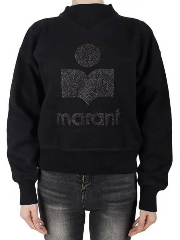 Moby Logo Print Sweatshirt Black - ISABEL MARANT - BALAAN 2