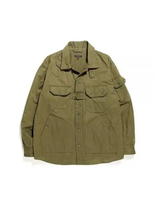 Explorer Shirt Jacket Olive PC Coated Cloth 22F1D037 LN170 SD006 - ENGINEERED GARMENTS - BALAAN 1